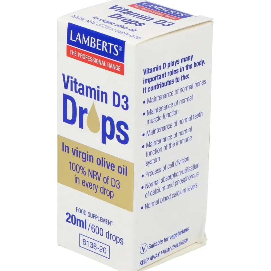 Vitamina D3 en Gotas 20ml - Lamberts