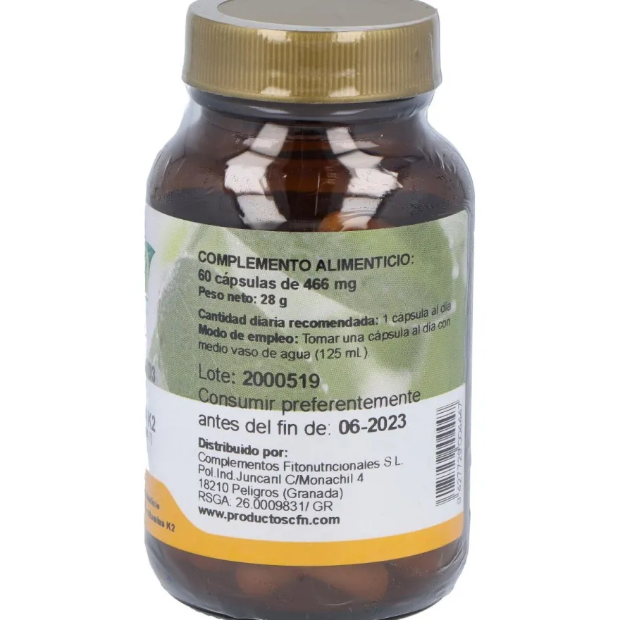 Vitamina D3+k2 60caps - Cfn