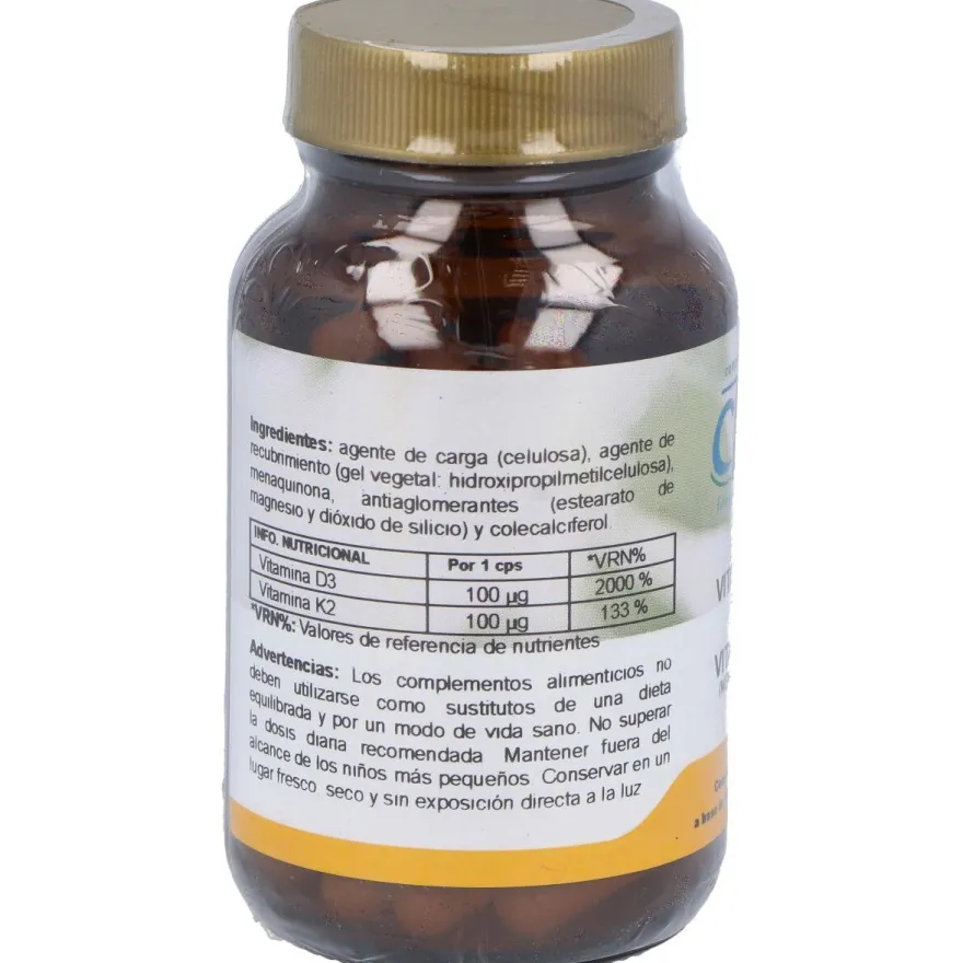Vitamina D3+k2 60caps - Cfn
