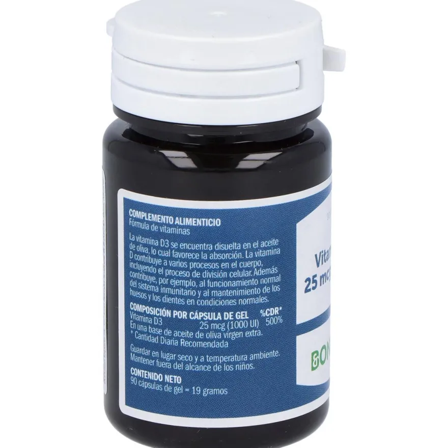 Vitamina D3 25 Mcg/1000 u 90 Caps - Bonusan