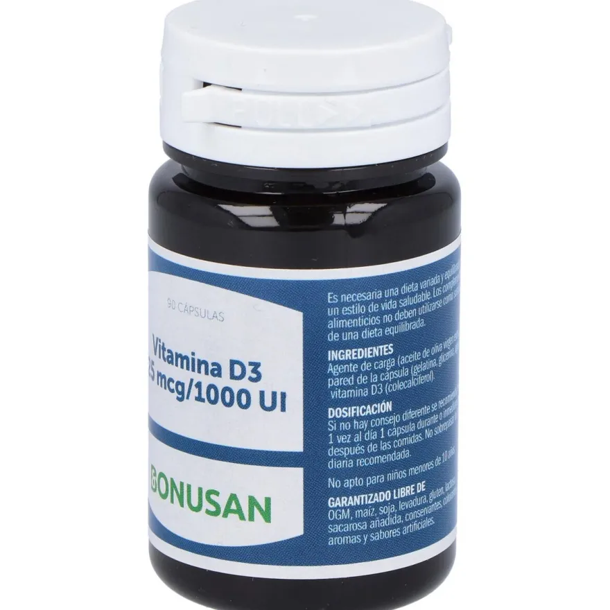 Vitamina D3 25 Mcg/1000 u 90 Caps - Bonusan