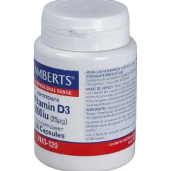 Vitamina D3 1000 Ui (25μg) 120 Cápsulas - Lamberts