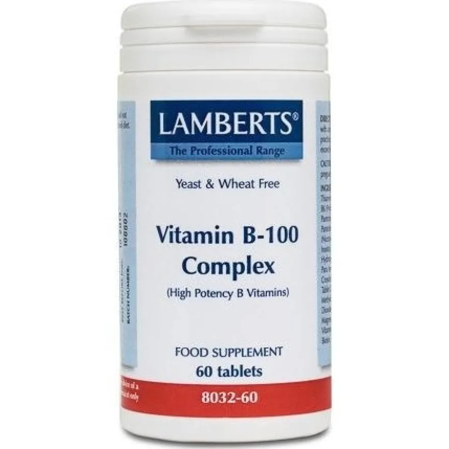 Vitamin B100 Complex 60tab 8032 - Lamberts