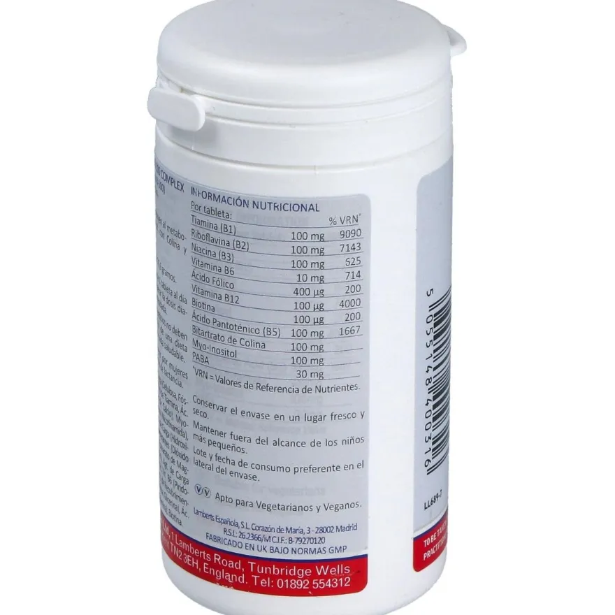 Vitamin B100 Complex 60tab 8032 - Lamberts