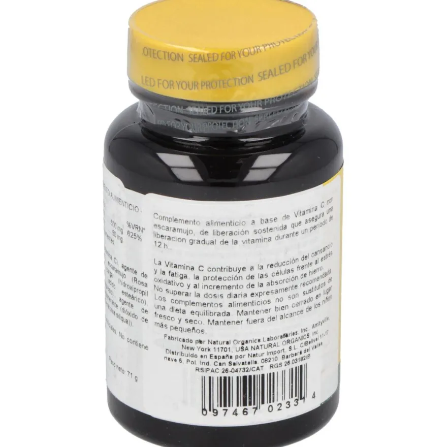 Vit. C 500Mg + Escaramujo (Accion Retard.) 90Comp