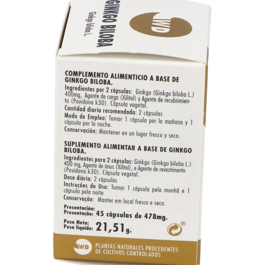Waydiet Natural Ginko Biloba Phytogranulos 45Caps