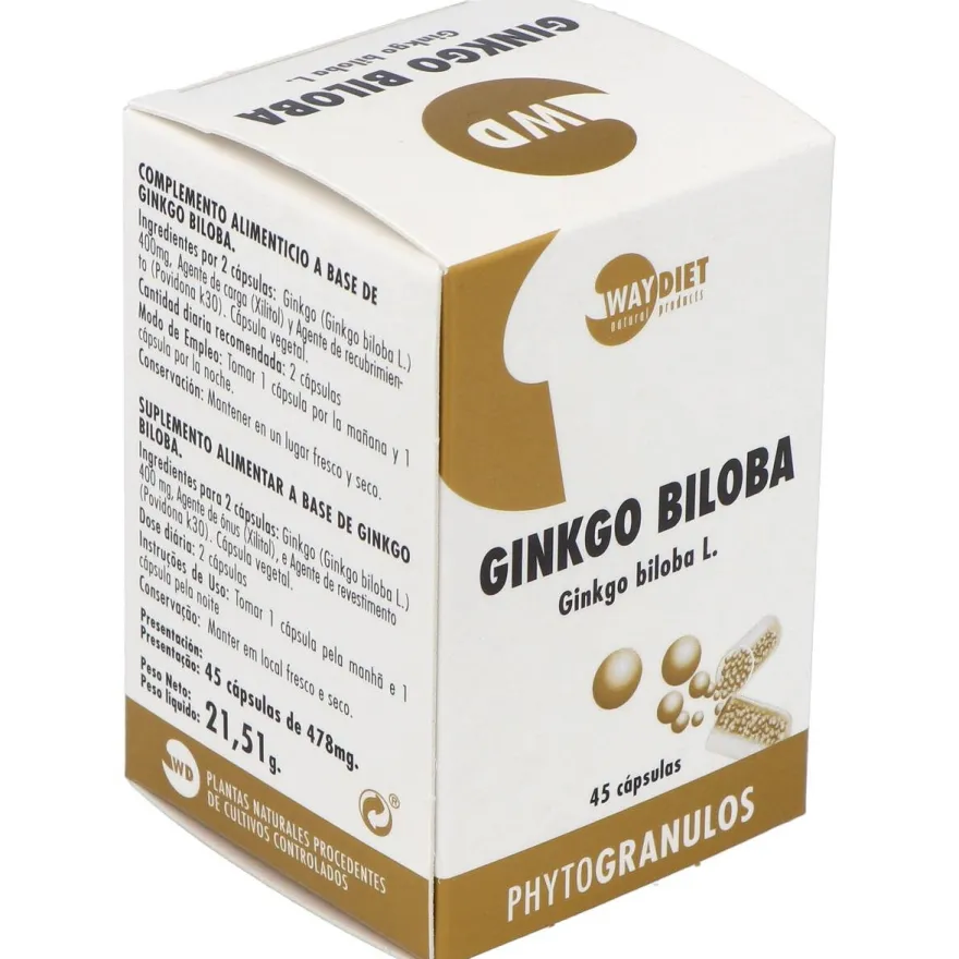 Waydiet Natural Ginko Biloba Phytogranulos 45Caps