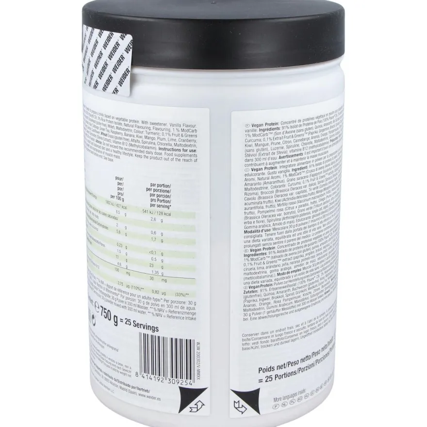 Weider Vegan Protein Vainilla 750Gr. 2