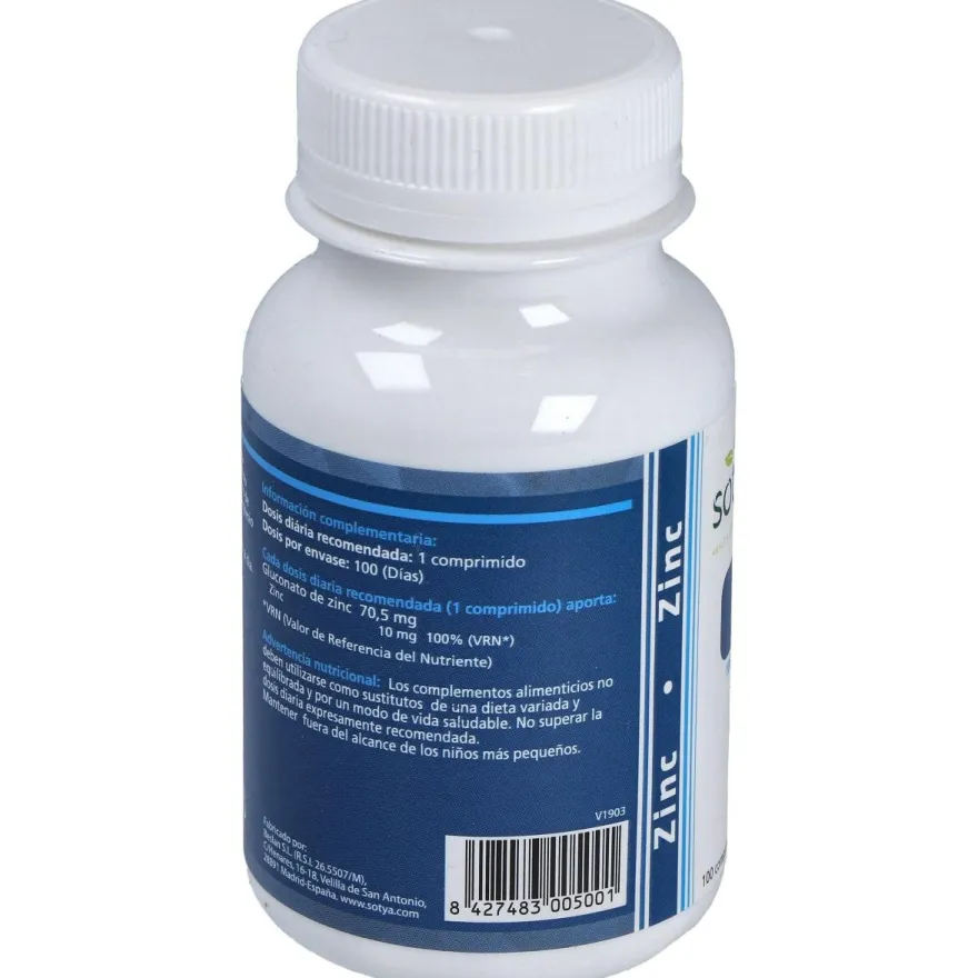 Zinc 50% Cdr 500mg 100comp - Sotya